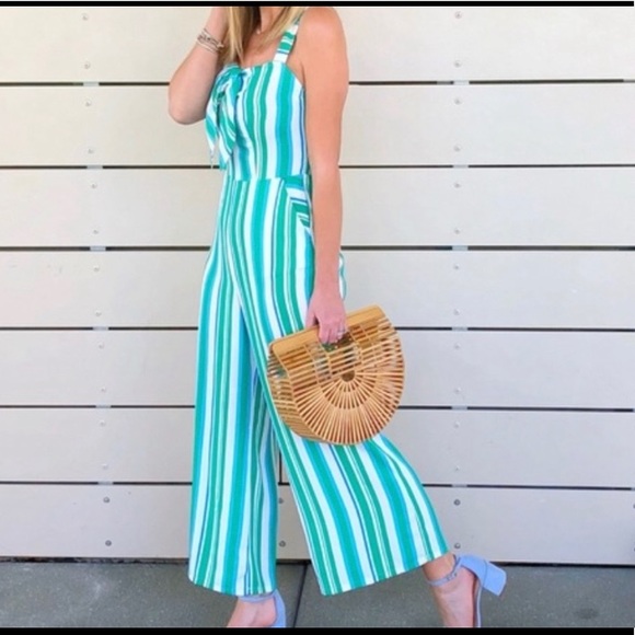 Blue and green jumpsuit - Picture 2 of 4